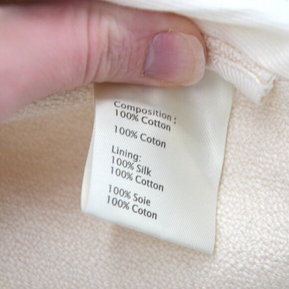 3.1 Phillip Lim Double Breasted Short Coat Cream Cotton 3/4 Sleeve Women's 2 - Picture 11 of 12